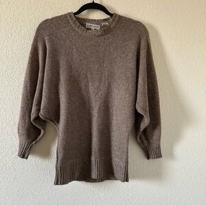 Philip St. Denis VTG Silk Blend Women’s Knit Sweater Medium Beige Dolman Sleeve